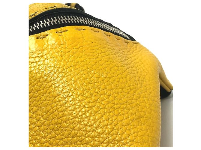 Borsa a tracolla Fendi Selleria Giallo - vista 16