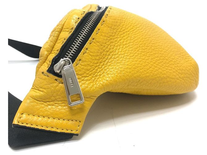 Borsa a tracolla Fendi Selleria Giallo - vista 3