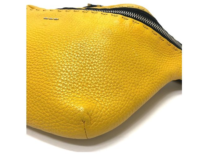 Borsa a tracolla Fendi Selleria Giallo - vista 6