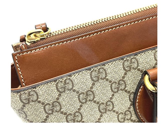 Borsa Tote Gucci GG Canvas Beige - vista 10
