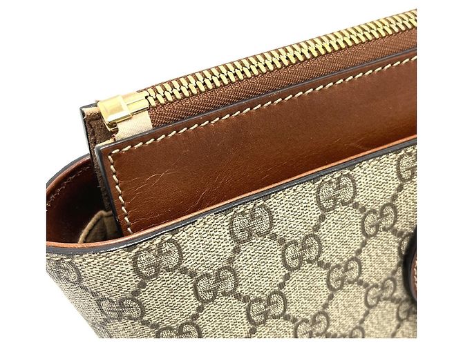 Borsa Tote Gucci GG Canvas Beige - vista 13