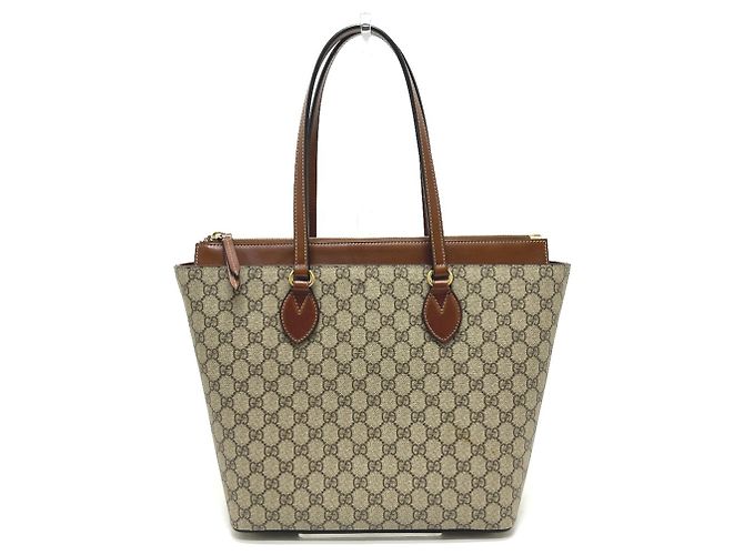 Borsa Tote Gucci GG Canvas Beige - vista 2
