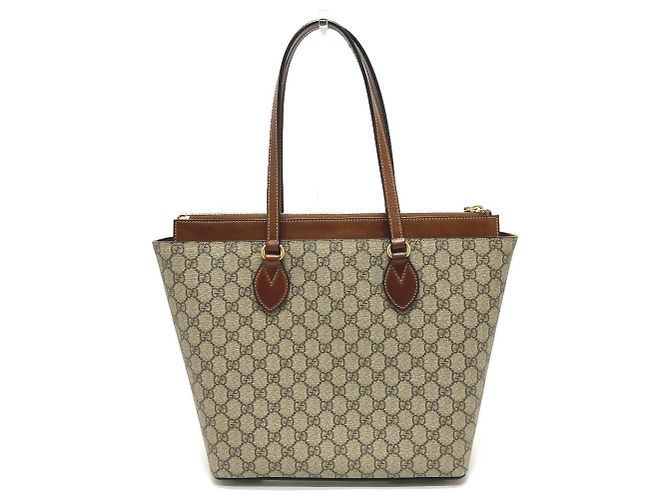 Borsa Tote Gucci GG Canvas Beige - vista 3