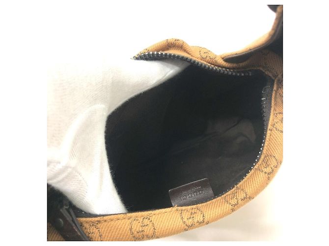 Borsa a mano Gucci in tela beige - vista 12