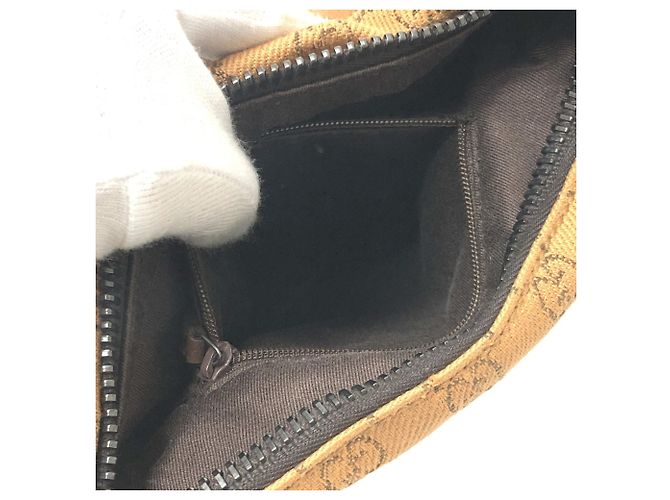 Borsa a mano Gucci in tela beige - vista 14