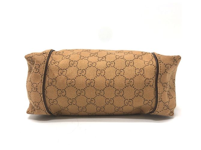 Borsa a mano Gucci in tela beige - vista 6