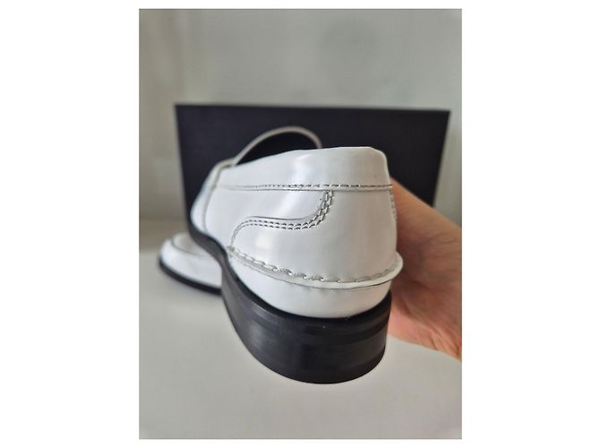 Mocassini Prada in pelle bianca Bianco - vista 12