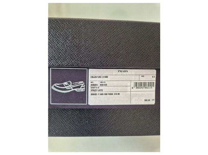 Mocassini Prada in pelle bianca Bianco - vista 15