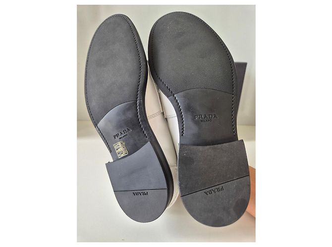 Mocassini Prada in pelle bianca Bianco - vista 7