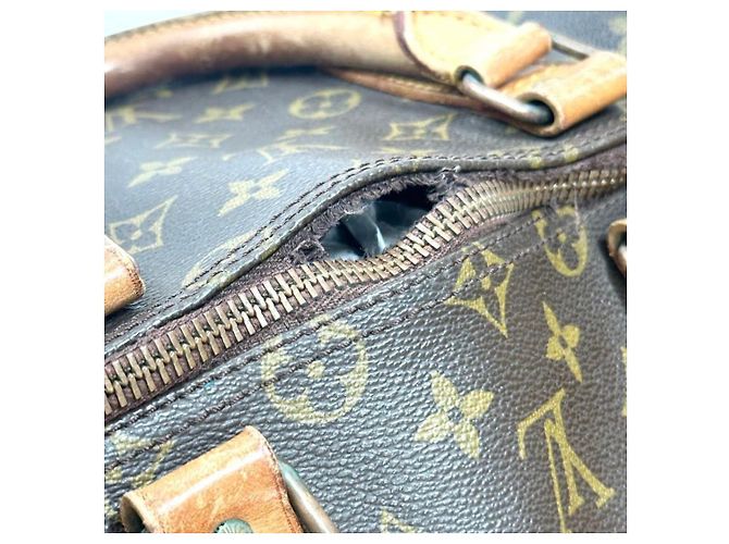 Louis Vuitton Keepall 55 Borsa da Viaggio Monogram Marrone - vista 7