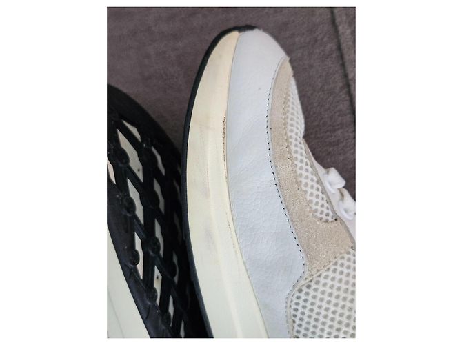 Sneakers Chanel CC Logo in pelle e mesh Nero Bianco - vista 17
