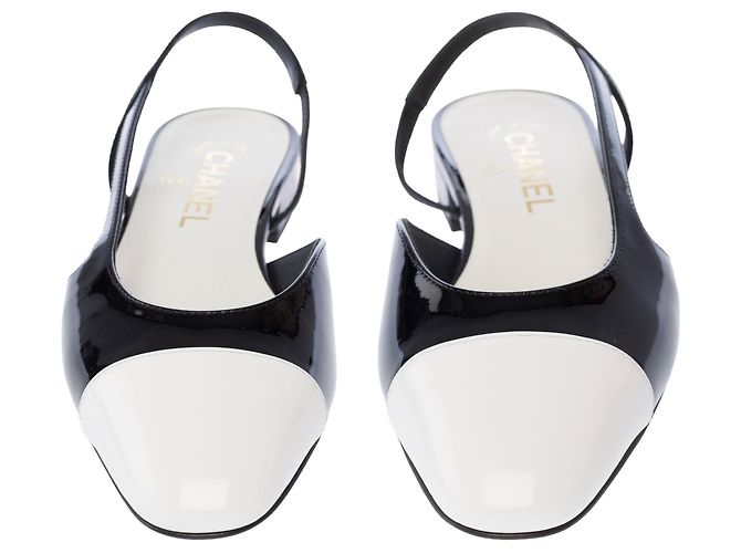 Scarpe CHANEL Slingback in Pelle Nera - 103787 Nero - vista 4