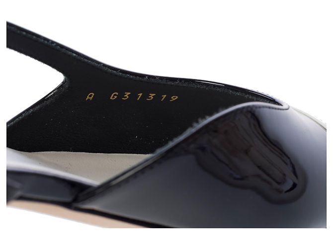 Scarpe CHANEL Slingback in Pelle Nera - 103787 Nero - vista 8