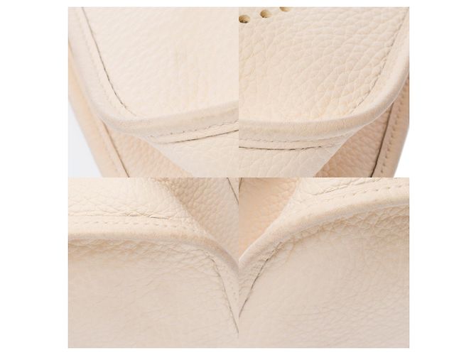 Hermès Borsa HERMES Mini Evelyne in Pelle Bianca - 103768 Bianco - vista 12