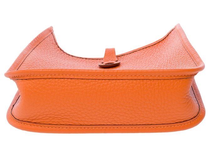 Hermès Borsa HERMES Mini Evelyne in Pelle Arancione - 103764 - vista 10