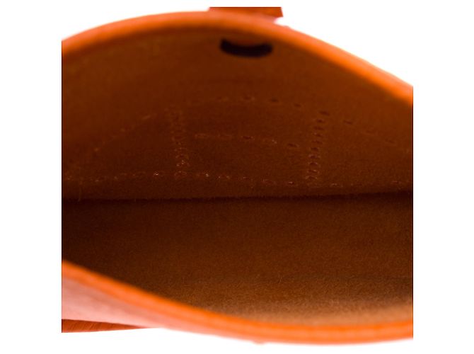Hermès Borsa HERMES Mini Evelyne in Pelle Arancione - 103764 - vista 9