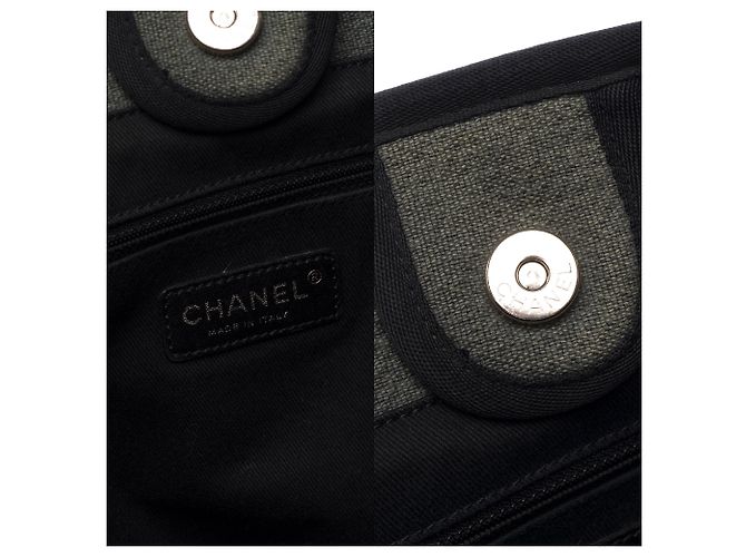 Borsa CHANEL Deauville in Denim Grigio - 103773 - vista 6
