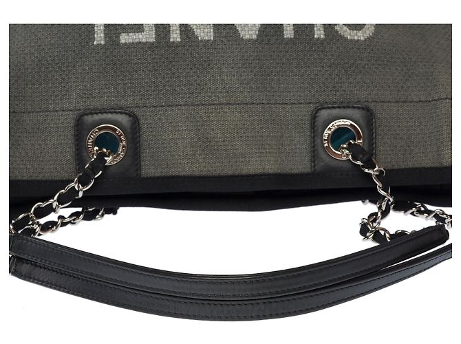 Borsa CHANEL Deauville in Denim Grigio - 103773 - vista 9