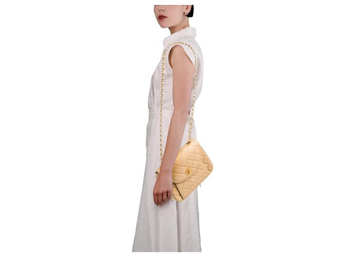 Borsa CHANEL in Pelle Beige - 103772 - vista 13