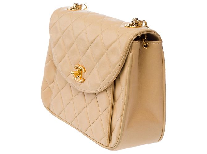 Borsa CHANEL in Pelle Beige - 103772 - vista 5