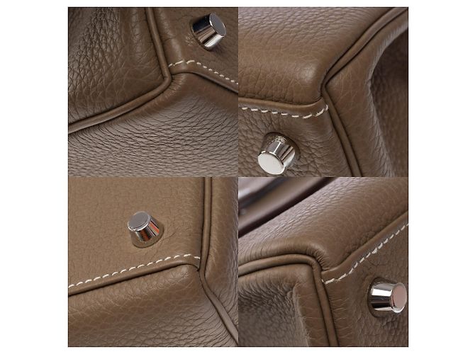 Hermès Borsa HERMES Kelly 25 in Pelle Étoupe - 103789 Taupe - vista 10