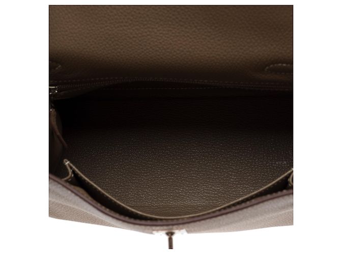 Hermès Borsa HERMES Kelly 25 in Pelle Étoupe - 103789 Taupe - vista 7