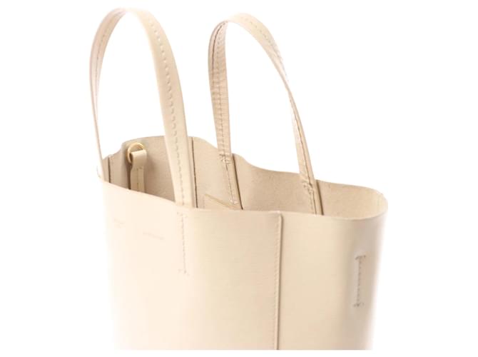 Céline Borsa CELINE Cabas Vertical Small in pelle beige - vista 3