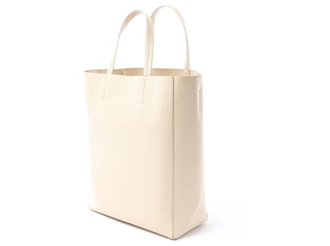 Céline Borsa CELINE Cabas Vertical Small in pelle beige - vista 4