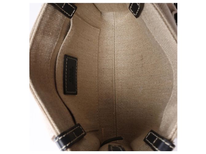 Borsa 2Way in tela e pelle Chloé Woody Mini Beige x Black - vista 7