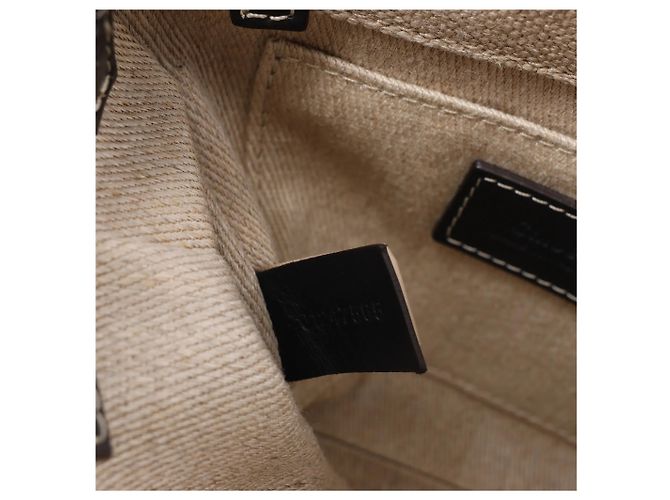 Borsa 2Way in tela e pelle Chloé Woody Mini Beige x Black - vista 9