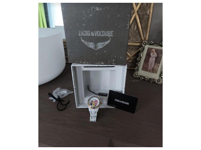 Orologio Zadig & Voltaire in ceramica bianca con teschi Bianco D'oro - vista 3