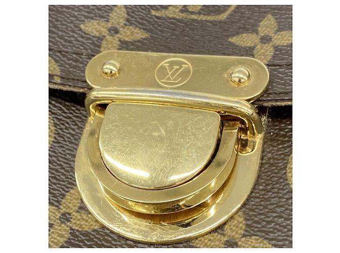 Borsa Louis Vuitton Monogram Manhattan GM Marrone - vista 10