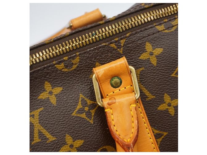 Louis Vuitton Boston Monogram Keepall Bandoulière 55 Marrom - vista 10