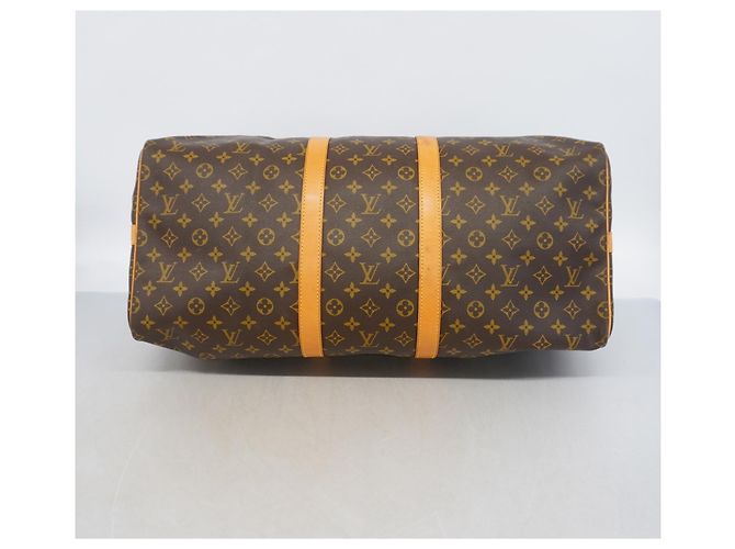 Louis Vuitton Boston Monogram Keepall Bandoulière 55 Marrom - vista 3