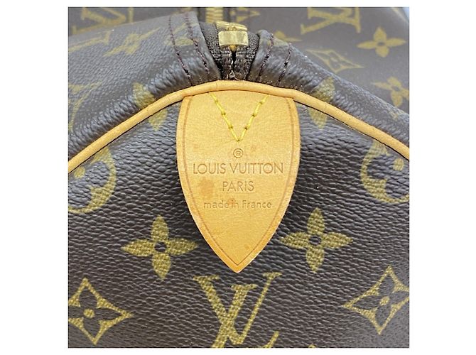 Borsa Louis Vuitton Boston Monogram Keepall 50 Marrone - vista 5