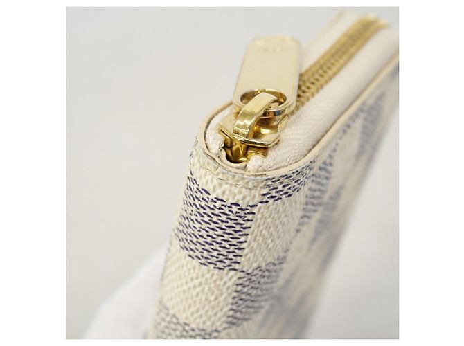 Cartera Zippy Compact Louis Vuitton Damier Azur Blanco - vista 7