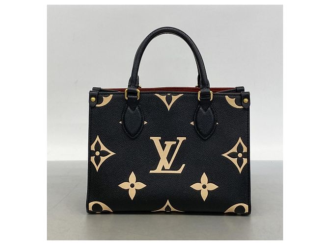 Borsa Louis Vuitton Monogram Empreinte OnTheGo PM Nero Beige - vista 12
