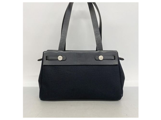 Hermès Hermes Herbag Cabas MM Toile Officier Tote Bag Schwarz - Ansicht 11
