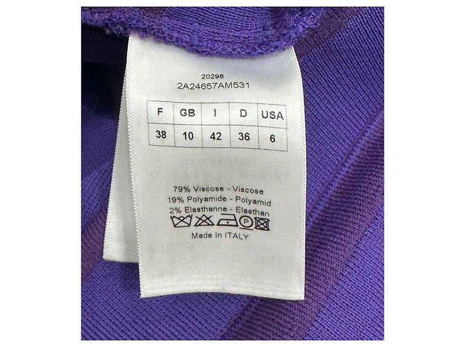 Lila Rüschenschichtkleid von Christian Dior - Größe 38 - Gebraucht - Ansicht 4