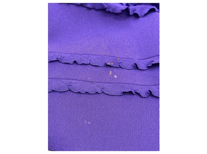 Lila Rüschenschichtkleid von Christian Dior - Größe 38 - Gebraucht - Ansicht 5