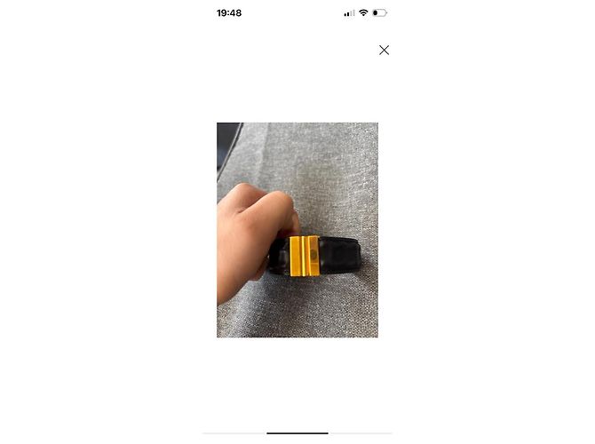 Hermès Pulseira de couro preto com fivela dourada Dourado - vista 2