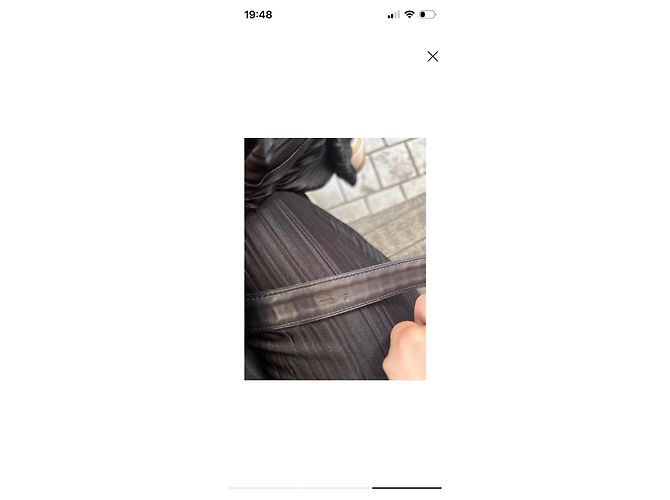 Hermès Pulseira de couro preto com fivela dourada Dourado - vista 3