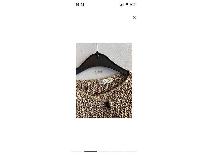 Brunello Cucinelli Strickjacke mit Blumen-Applikation Braun Beige - Ansicht 2
