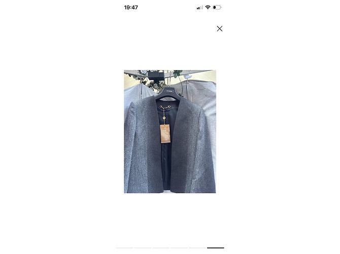 Gucci kurze Tweedjacke Grau - Ansicht 2