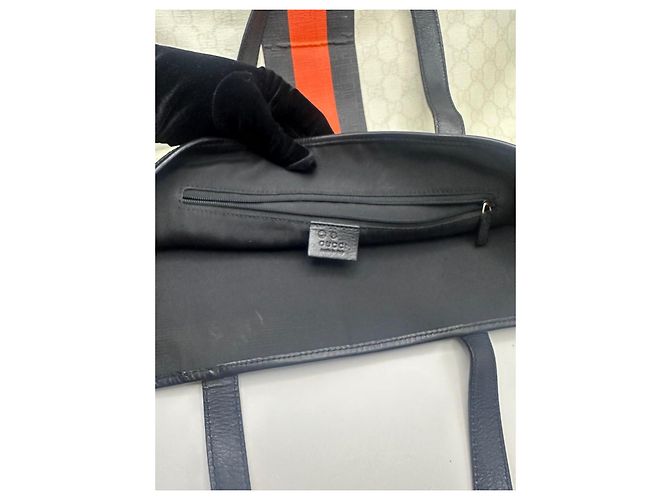 Gucci GG Supreme Monogram Shopper Schwarz Rot Beige - Ansicht 15