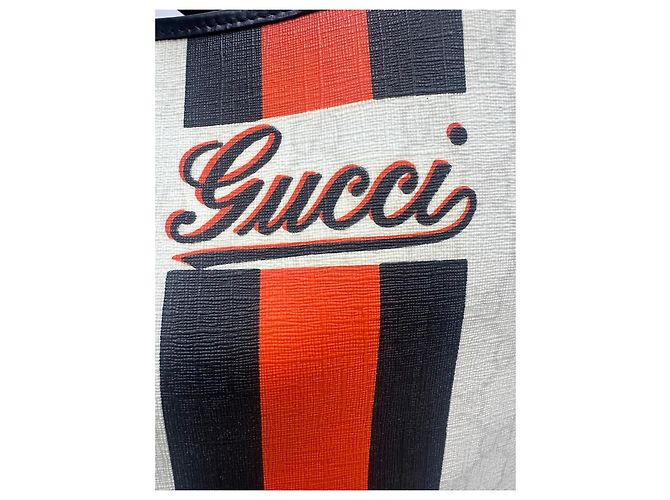 Gucci GG Supreme Monogram Shopper Schwarz Rot Beige - Ansicht 3
