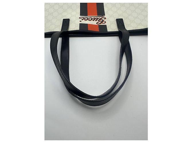 Gucci GG Supreme Monogram Shopper Schwarz Rot Beige - Ansicht 8