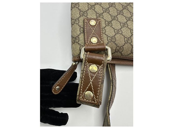 Borsa a tracolla Gucci GG Monogram Marrone Monogramma - vista 10