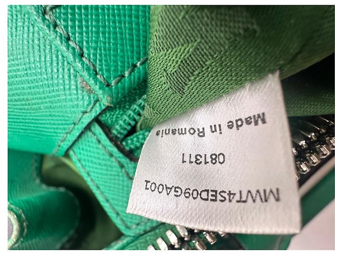 MCM Elda Bolsa de Mão em Couro Saffiano - Verde - vista 17