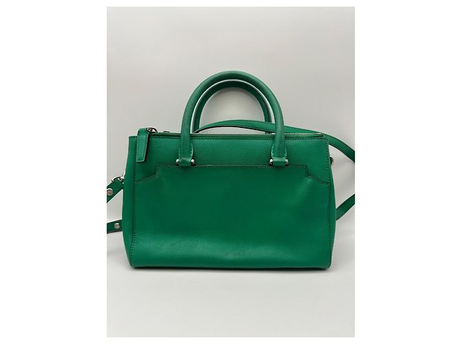 MCM Elda Bolsa de Mão em Couro Saffiano - Verde - vista 2